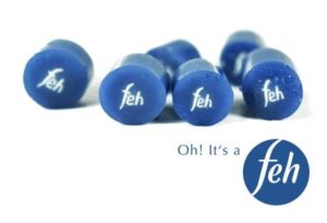 Werbebonbons mit Logo der Marke Feh