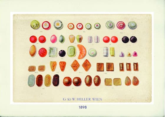 Bonbon Motive aus dem Original Heller Katalog von 1898