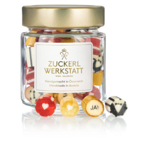 Hochzeit Bonbons mit Hochzeitsmotiven von der Zuckerlwerkstatt