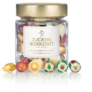 Handgemachte Bonbons mit Weihnachtsmotiven von der Zuckerlwerkstatt