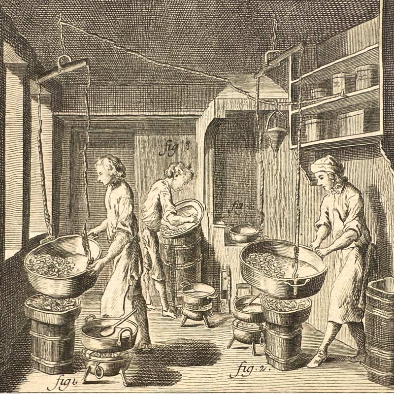 Altes Bild von Zuckerbäckern von 1700