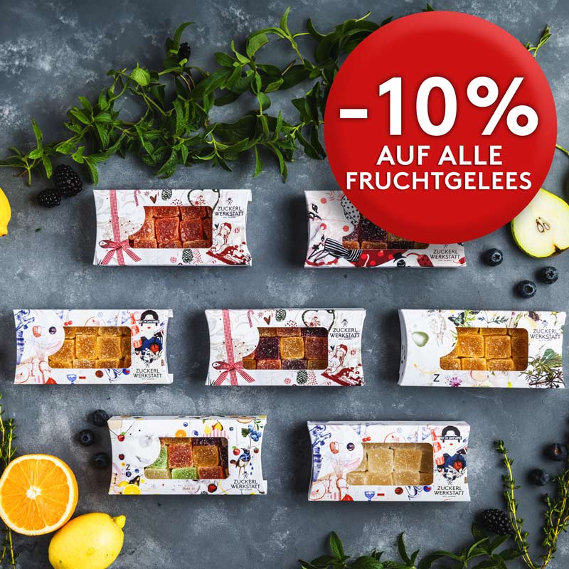 Mood Foto mit verschiedenen Fruchtgeleesorten aus der Zuckerlwerkstatt