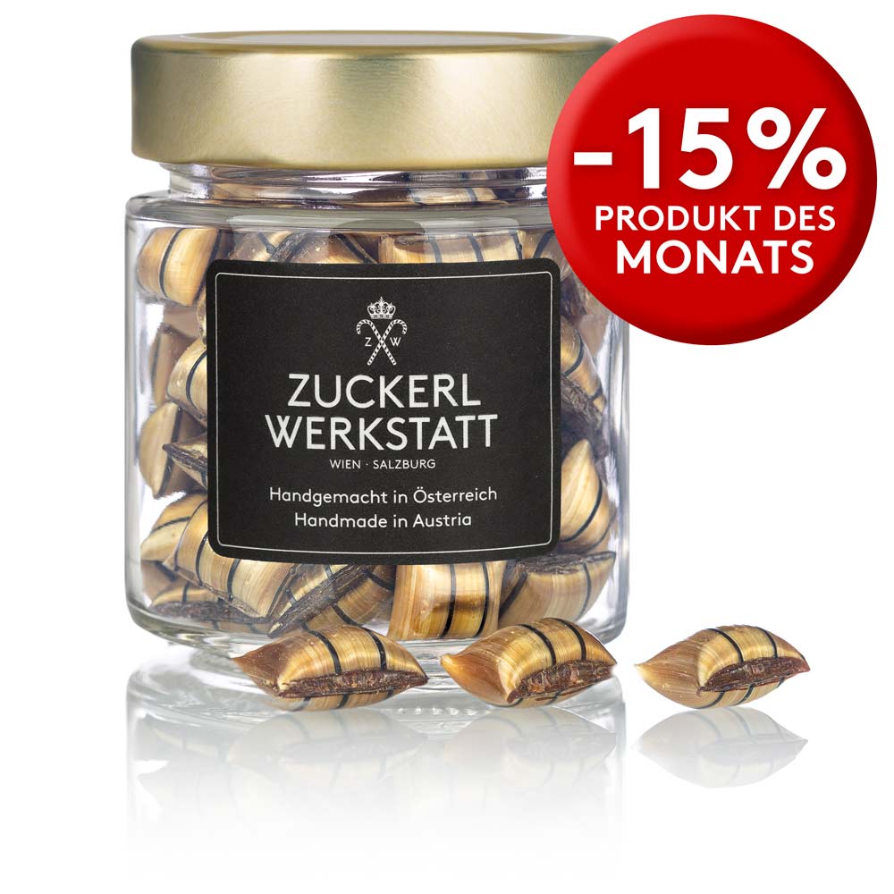 Handgemachte Lebkuchen Seidenzuckerl aus der Zuckerlwerkstatt gefüllt mit Zotterschokolade