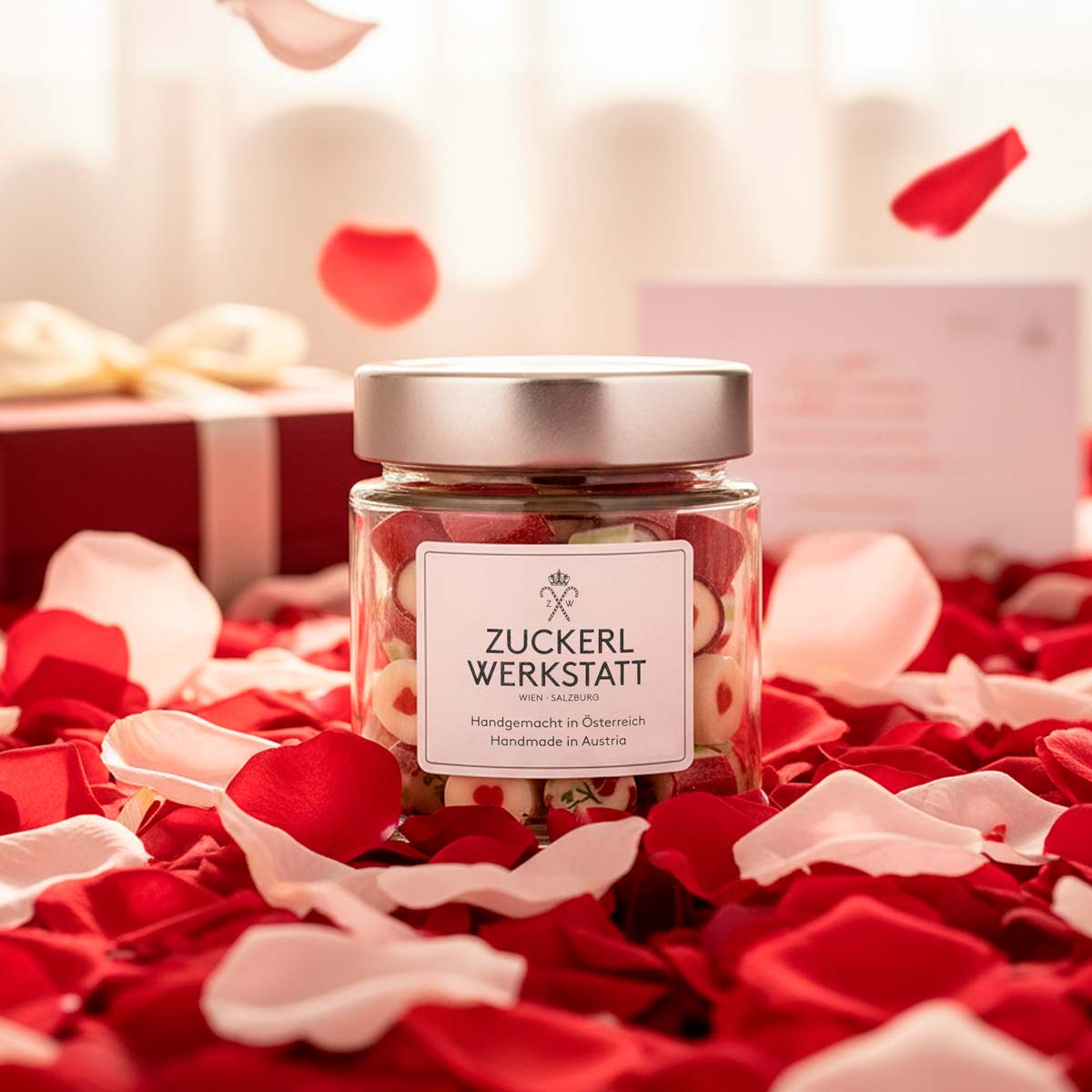 Handgemachte Bonbons der Zuckerlwerkstatt für den Valentinstag