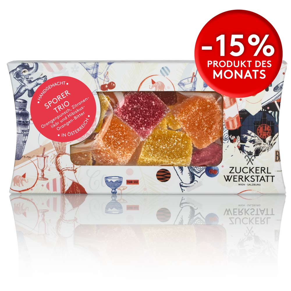 Vegane Fruchtgelees der Zuckerlwerkstatt gemacht aus originalen Likören der Manufaktur Sporer